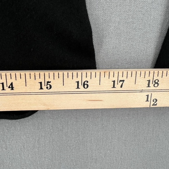 WILDFOX Shirt Womens XS Black Embroidered Tea Rose Lucienne Long Sleeve Crew Tee - Picture 12 of 13